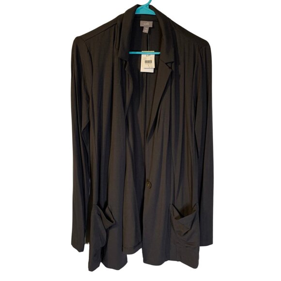 J. Jill Stretch Cardigan Women's Size S NEW Flagstone Gray Lagenlook Pockets - Picture 1 of 7